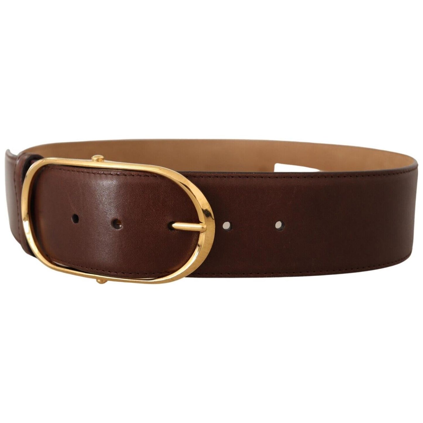 Dolce & Gabbana Elegant Oval Buckle Leather Belt Dolce & Gabbana