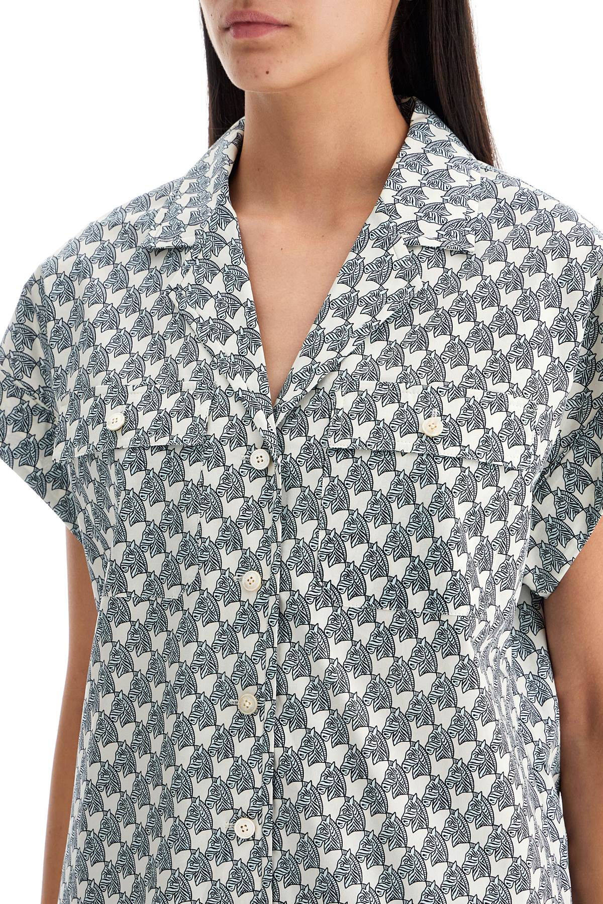 Tory Burch printed poplin camp shirt Topwear Tory Burch