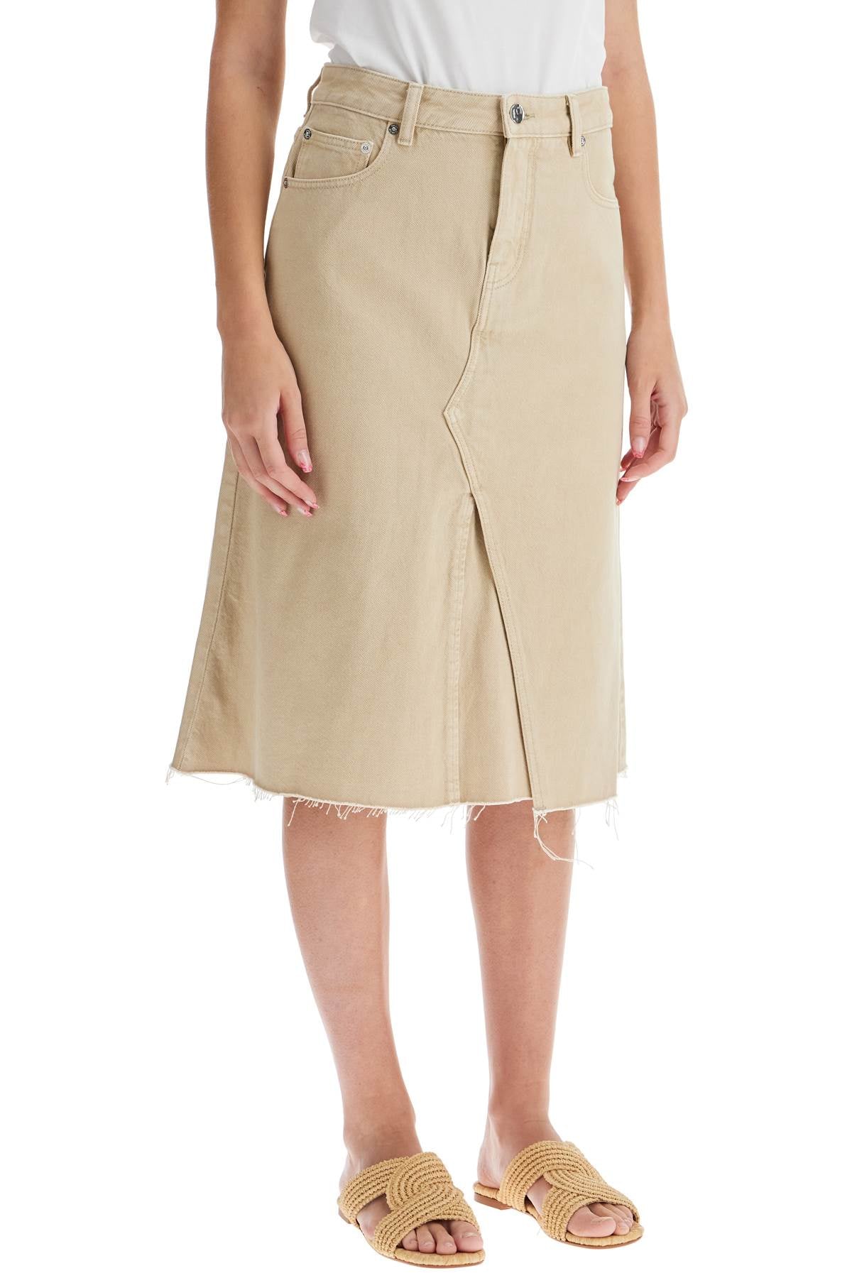 Tory Burch denim trapeze skirt with Skirts Tory Burch