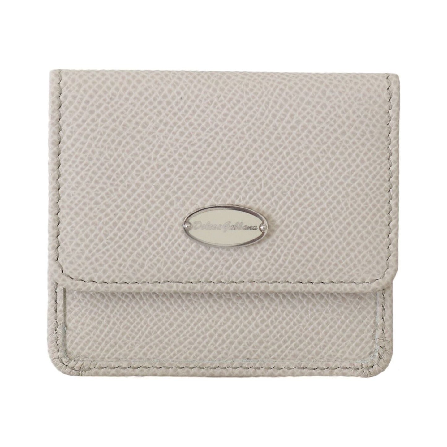 Dolce & Gabbana Chic White Leather Condom Case Wallet Dolce & Gabbana