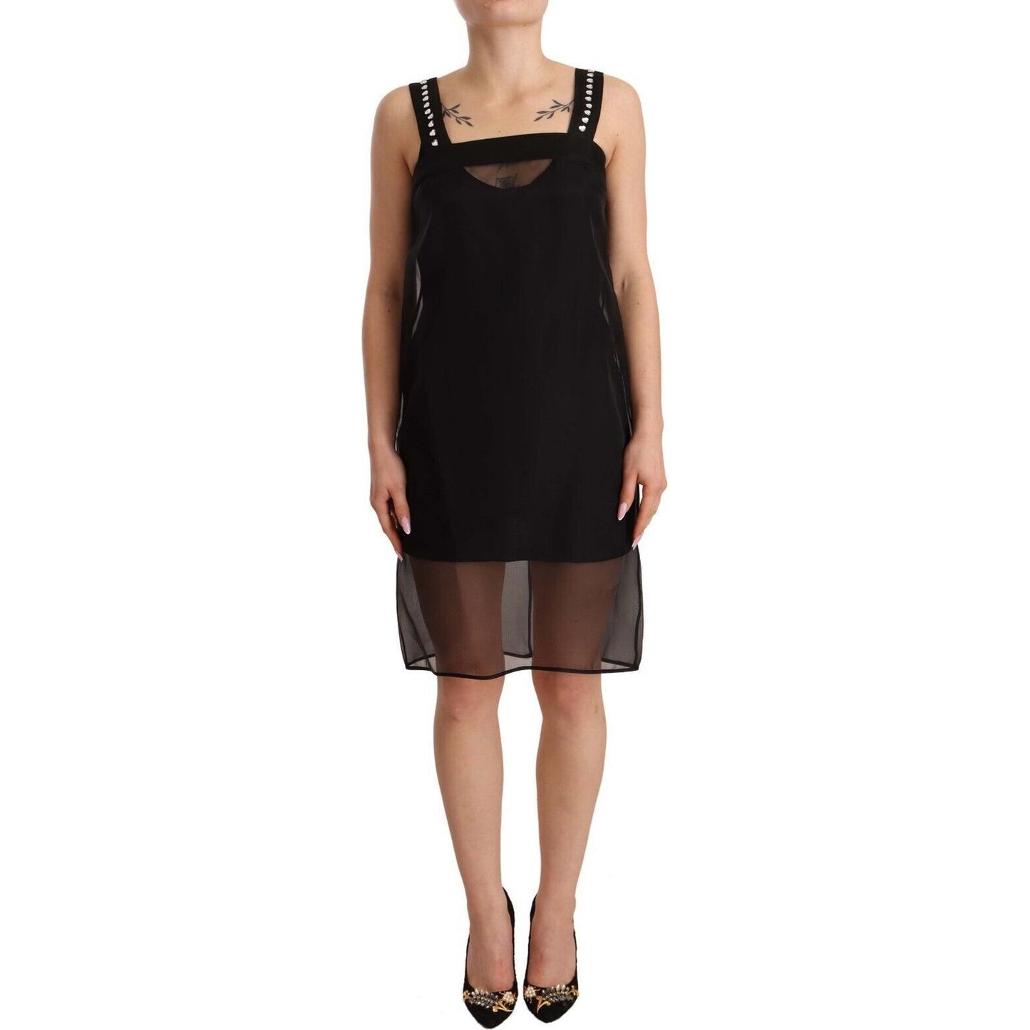 Dolce & Gabbana Elegant Sheath Mini Dress with Crystals Dolce & Gabbana