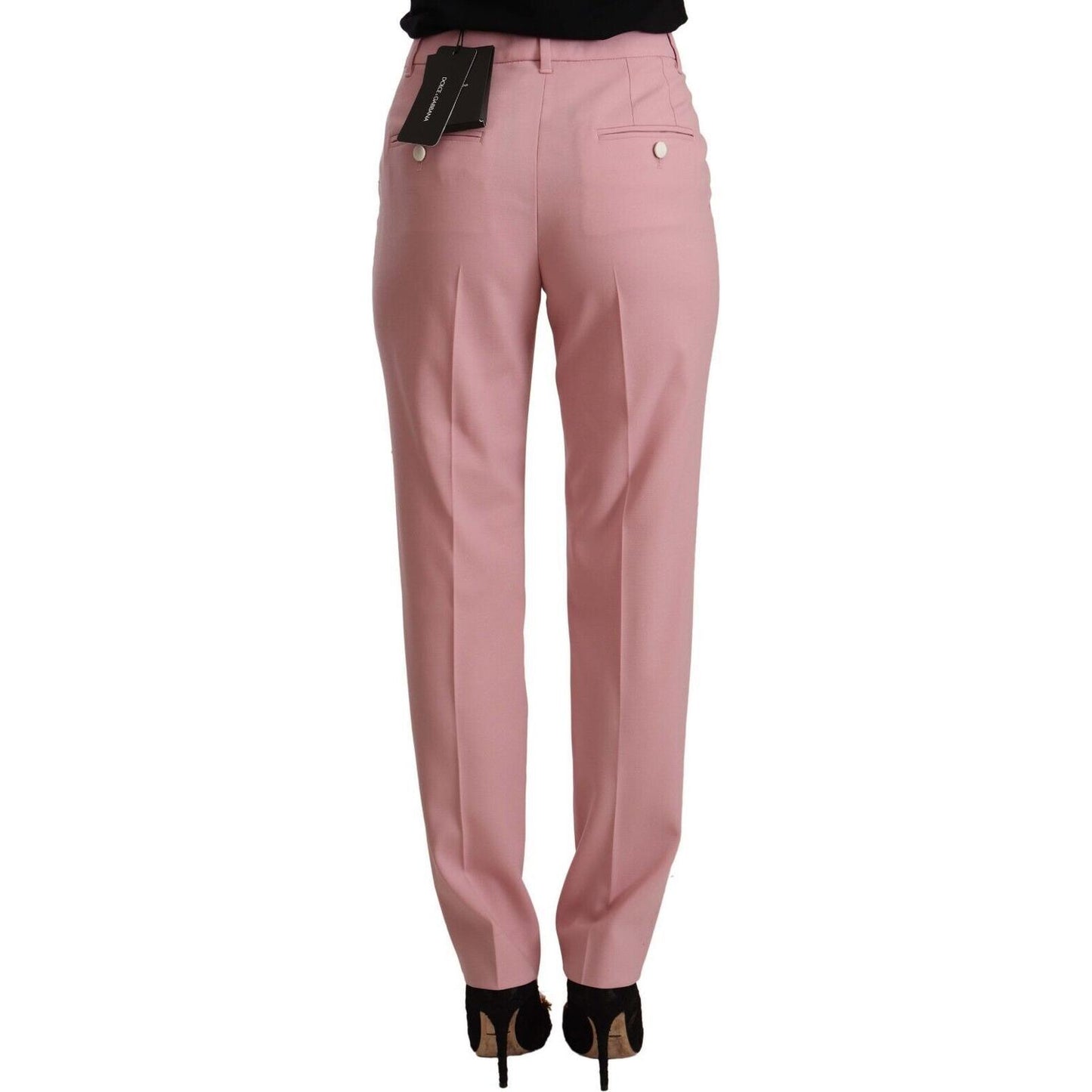 Dolce & Gabbana Elegant Pink High-Waisted Trousers Dolce & Gabbana