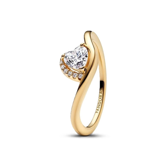 PANDORA JEWELRY Mod. WAVY HEART RING-0