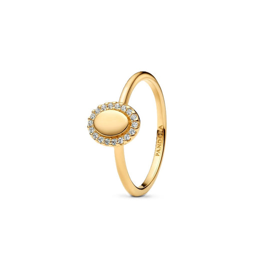 PANDORA JEWELRY Mod. ENGRAVABLE OVAL PAVÉ RING-0