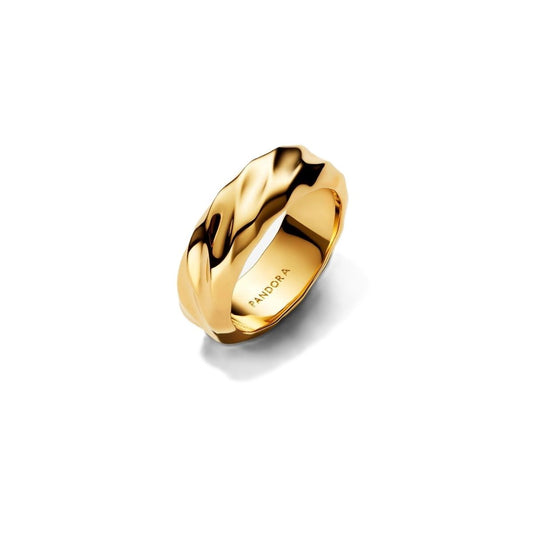 PANDORA JEWELRY Mod. RIPPLED WIDE BAND RING-0