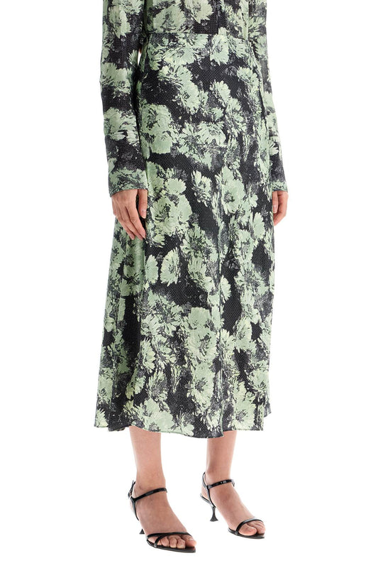 Tory Burch printed satin skirt Skirts Tory Burch