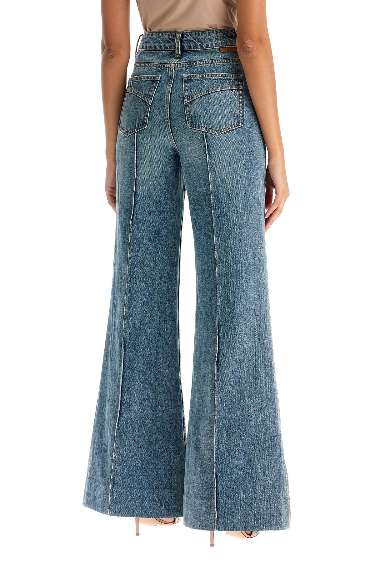 Zimmermann wide leg jeans illustration design product Jeans Zimmermann