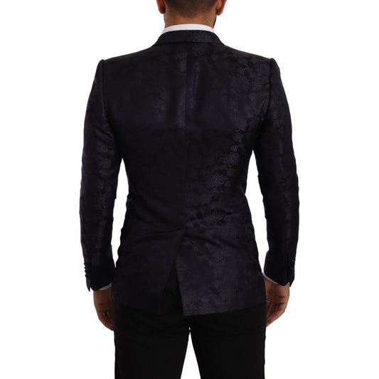 Dolce & Gabbana Elegant Dark Blue MARTINI Formal Blazer Dolce & Gabbana