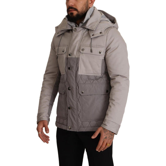 Dolce & Gabbana Elegant Lightweight Gray Windbreaker Jacket Dolce & Gabbana