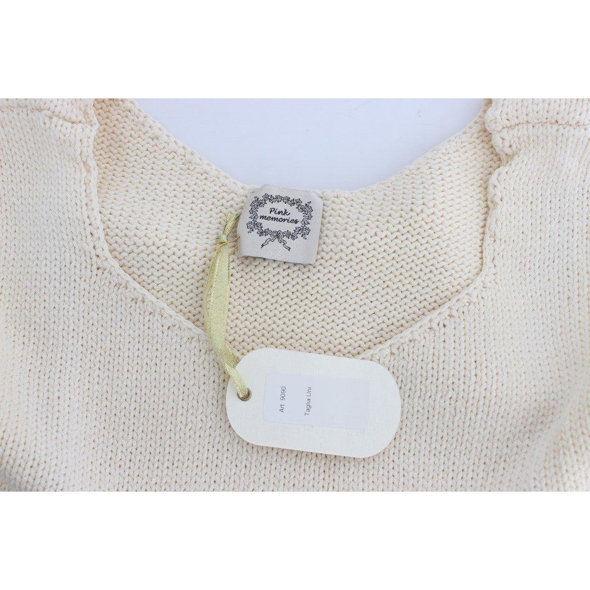 PINK MEMORIES Beige Sleeveless Knit Vest Sweater PINK MEMORIES