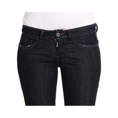 Costume National Blue Cotton Stretch Slim Fit Jeans