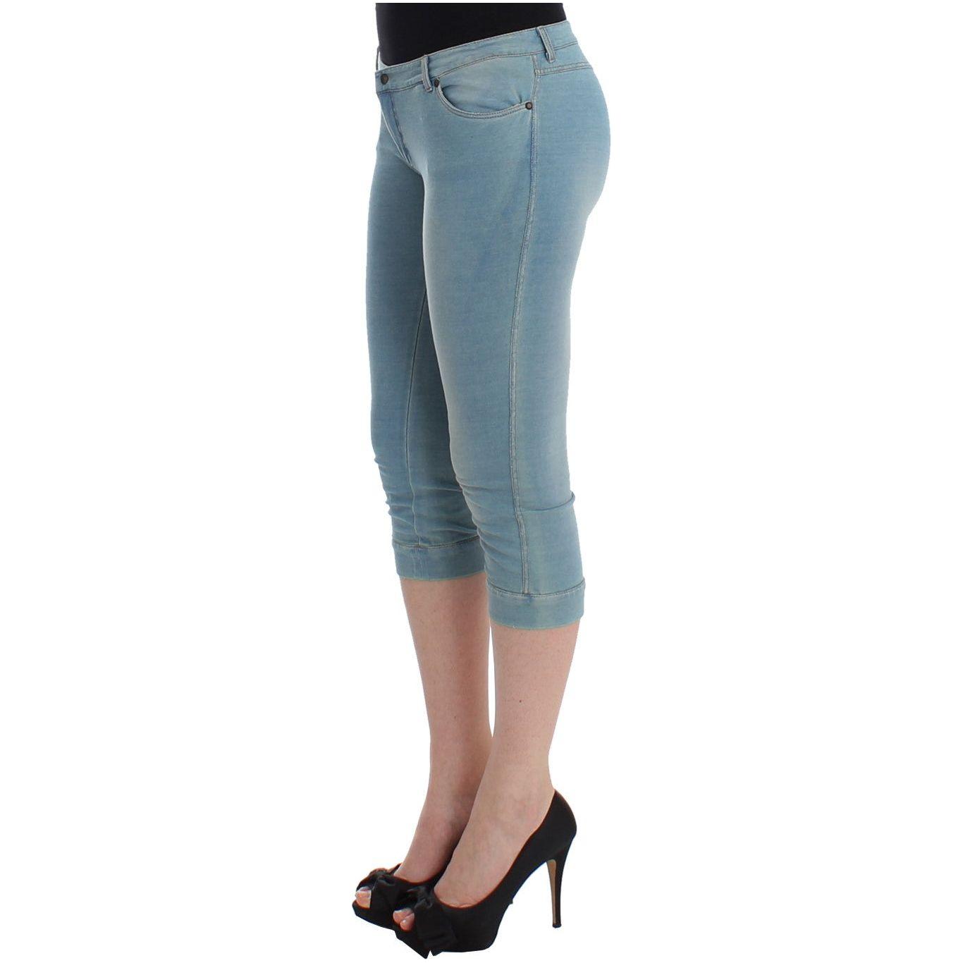 Ermanno Scervino Blue Capri Pants Cropped Jeans