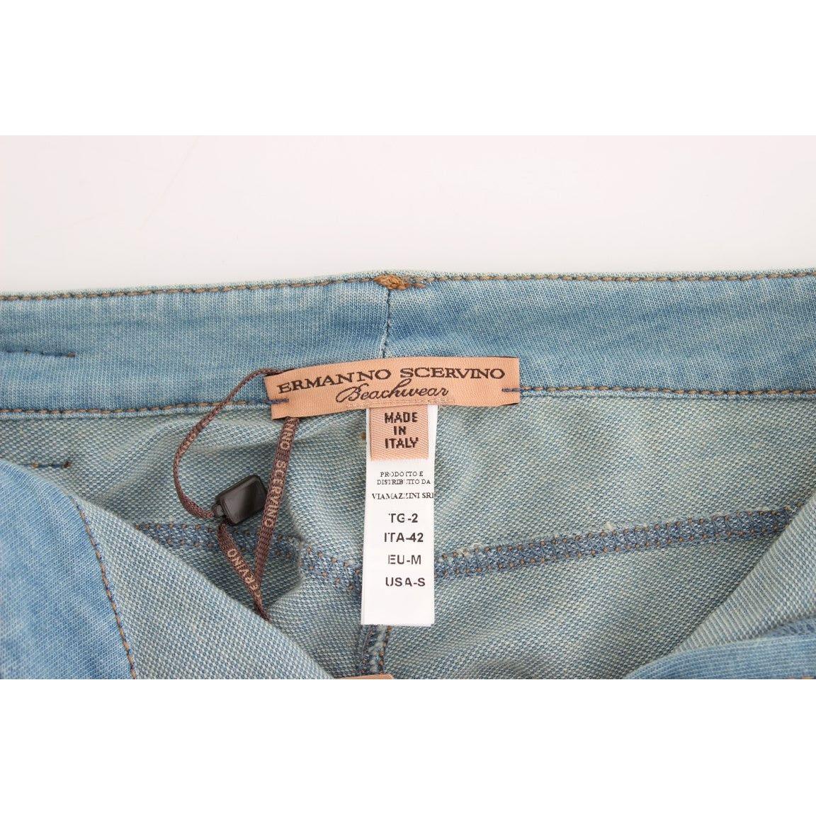 Ermanno Scervino Elegant Light Blue Capri Jeans Jeans & Pants Ermanno Scervino