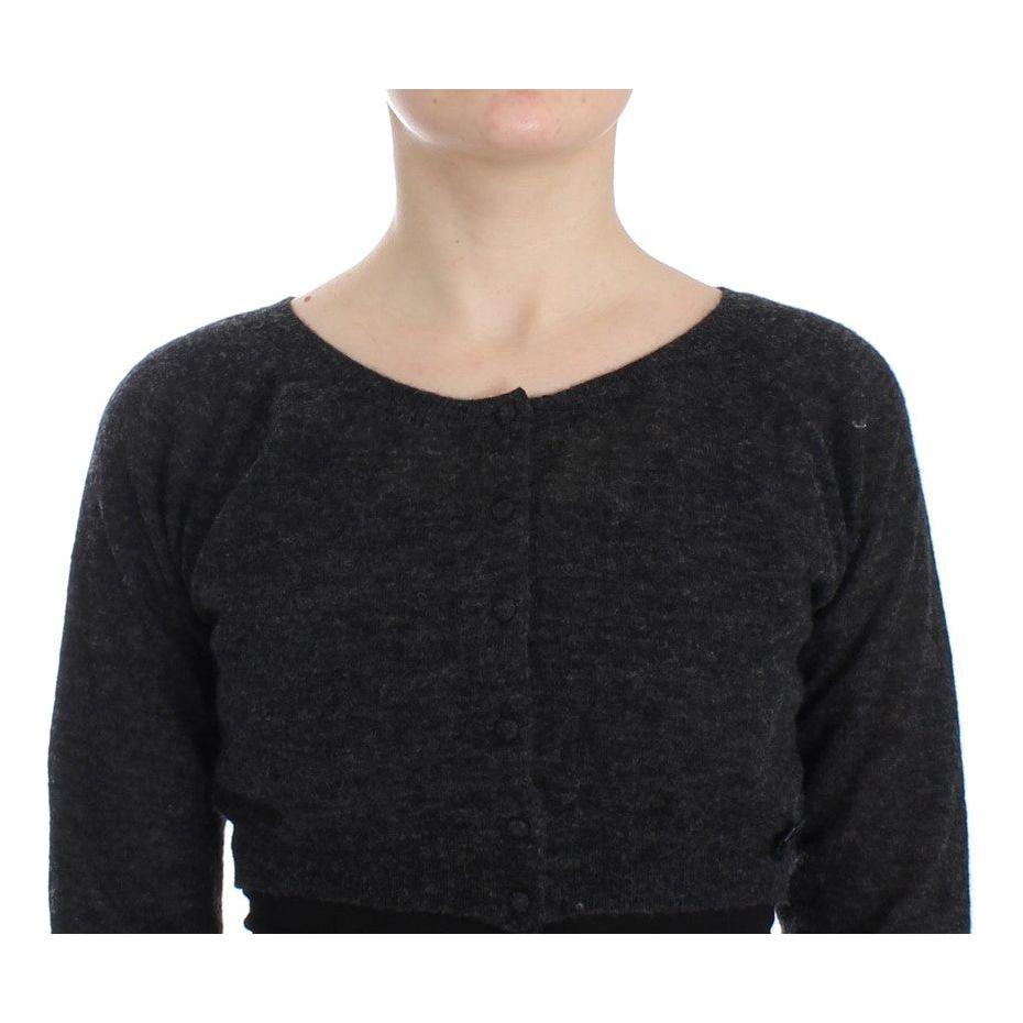 Ermanno Scervino Chic Cropped Alpaca Wool Sweater Ermanno Scervino