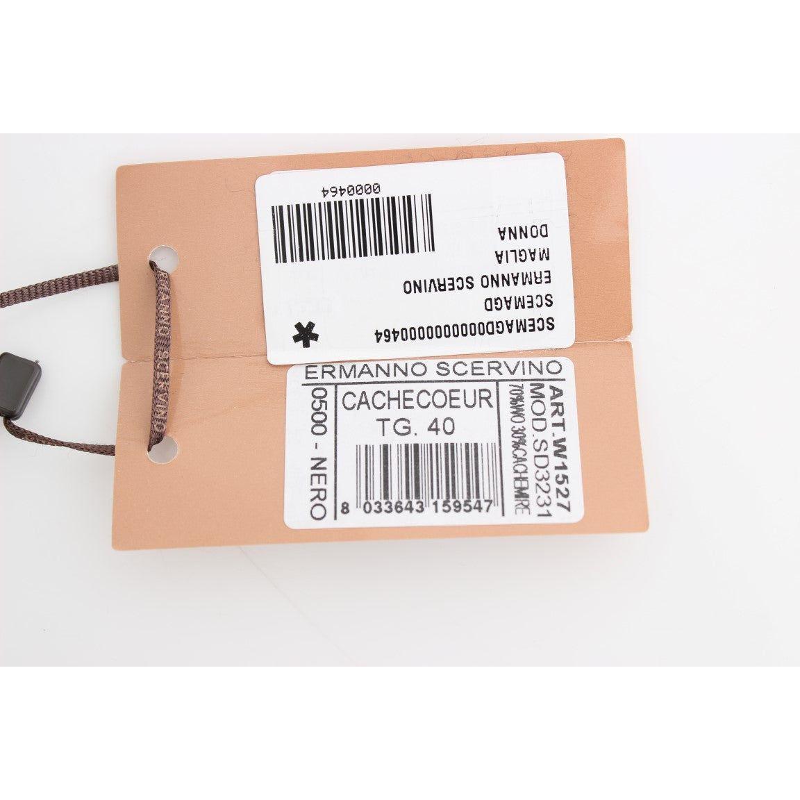 Ermanno Scervino Black Cashmere Cardigan Sweater