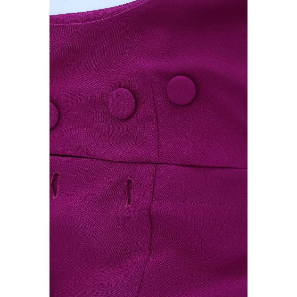 Barbara Casasola Purple Silk Sleeveless Blouse Top