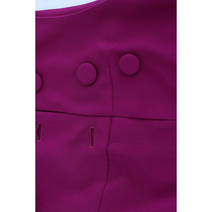 Barbara Casasola Purple Silk Sleeveless Blouse Top