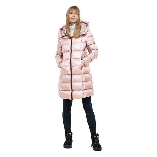 Refrigiwear Elegant Long Down Jacket with Removable Hood WOMAN COATS & JACKETS Refrigiwear