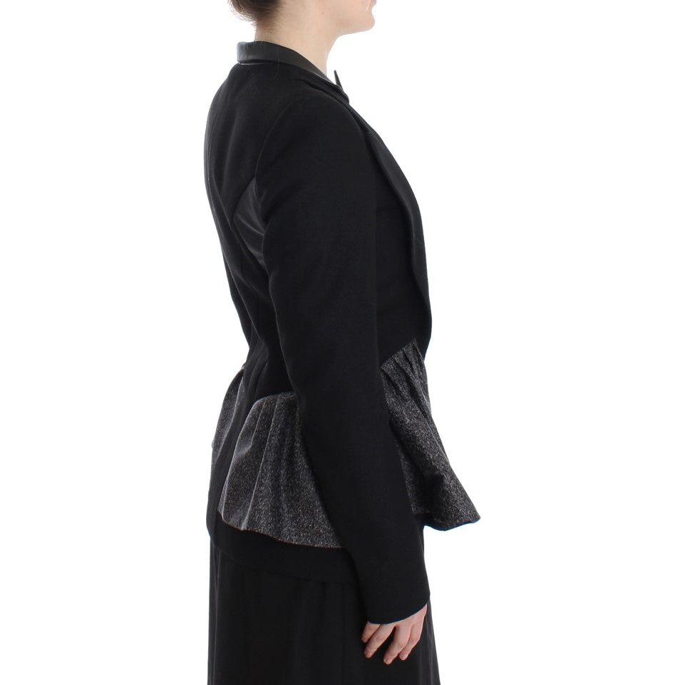 KAALE SUKTAE Elegant Monochrome Zippered Blazer Jacket Coats & Jackets KAALE SUKTAE