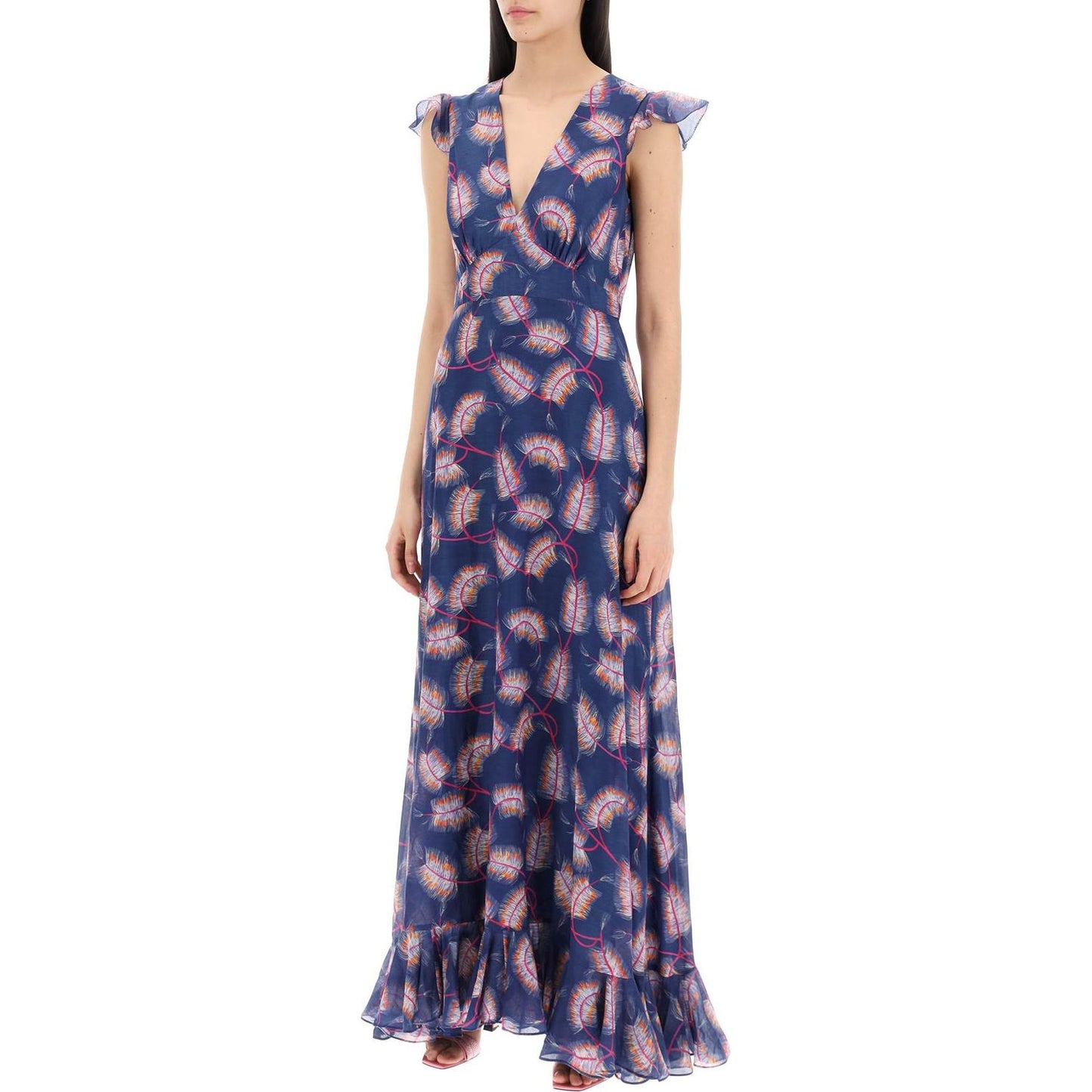 Saloni maxi cotton and silk emma dress. Dresses Saloni