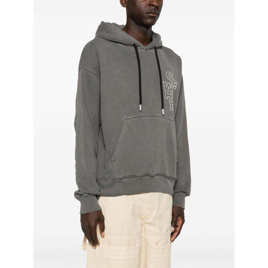 Off-White men cotton Sweaters Grey Topwear Off White