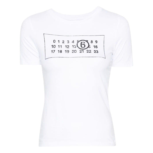 MM6 Maison Margiela T-shirts and Polos White Topwear MM6 Maison Margiela