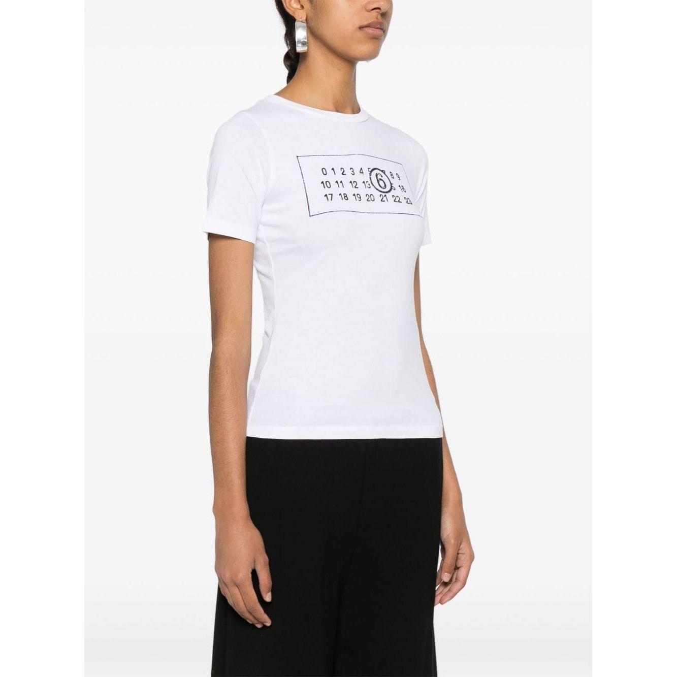 MM6 Maison Margiela T-shirts and Polos White Topwear MM6 Maison Margiela