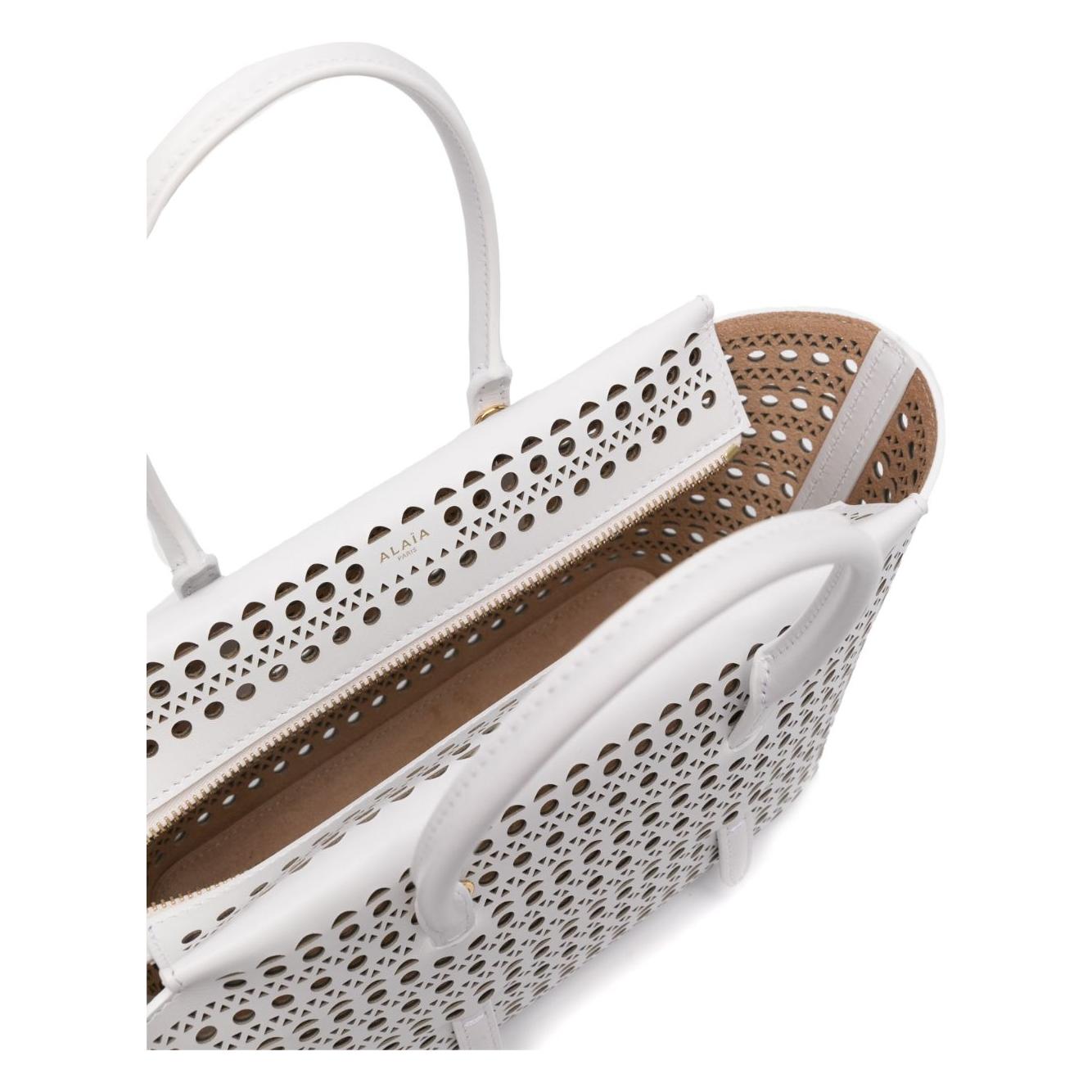 Alaia white calf leather Handbag Shopper Alaia