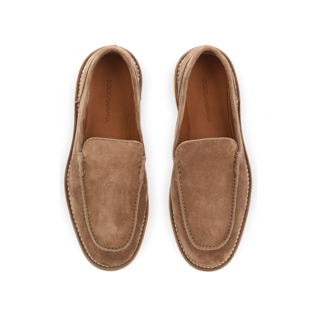 Dolce & Gabbana Flat shoes Beige Moccasins Dolce & Gabbana