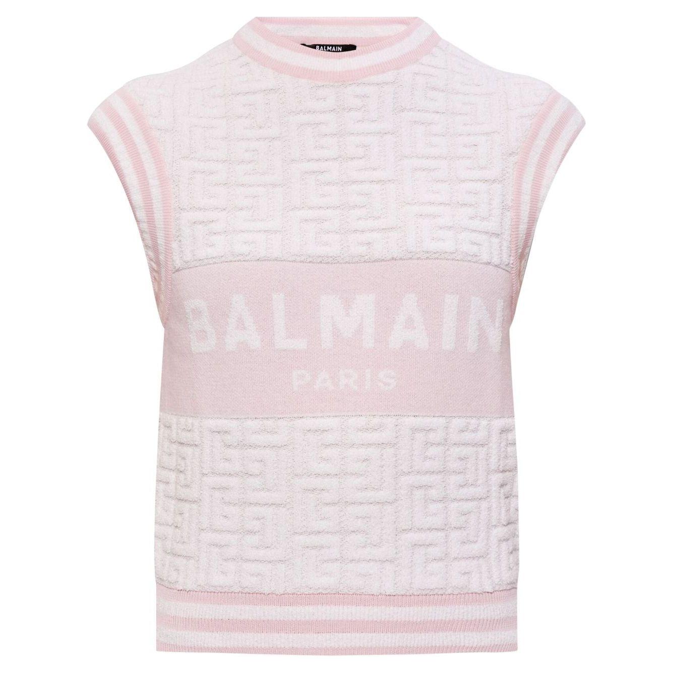 Balmain Top White Topwear Balmain