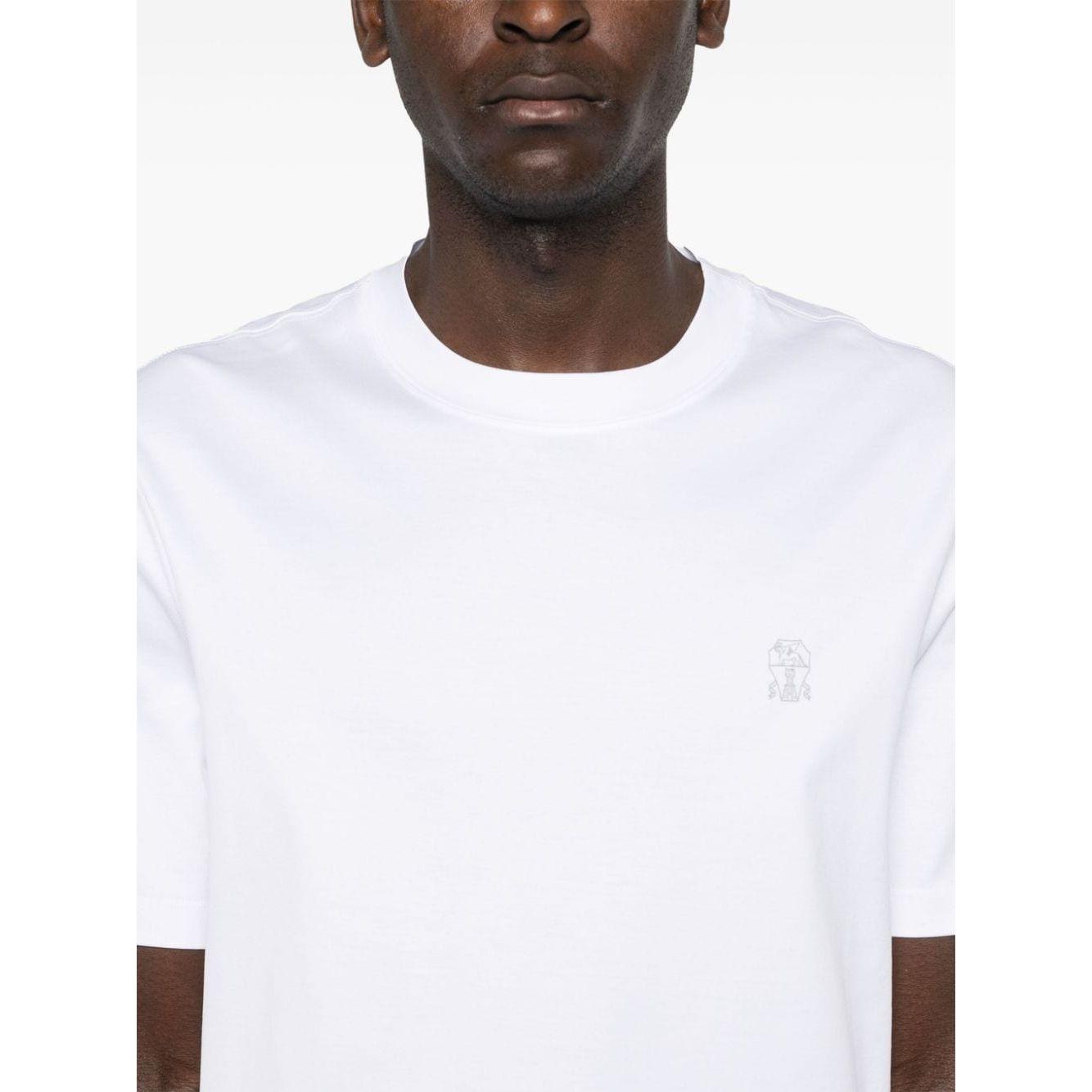 Brunello Cucinelli T-shirts and Polos White Topwear Brunello Cucinelli