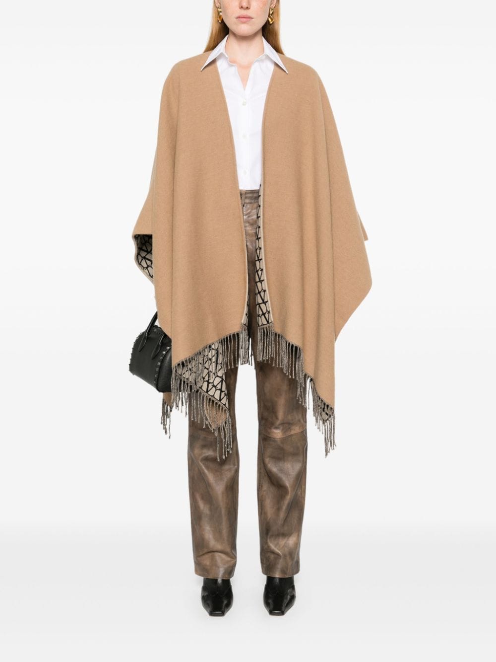 Valentino virgin wool-silk blend Coat Camel Jackets Valentino