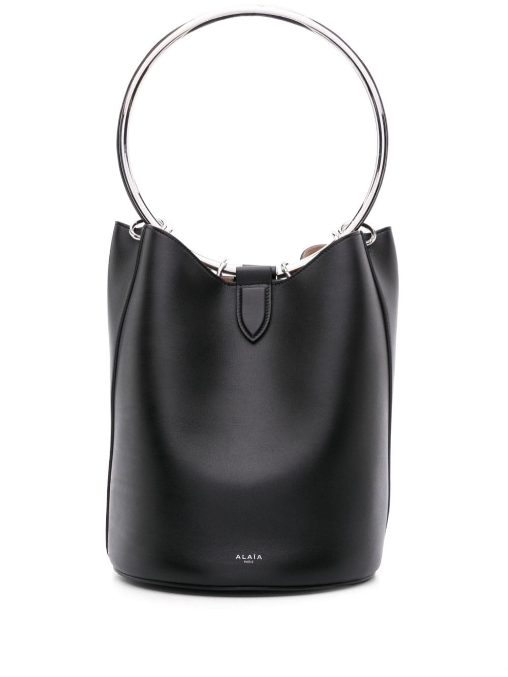 Alaia black calf leather smooth Bucket Bag Shoulder Alaia