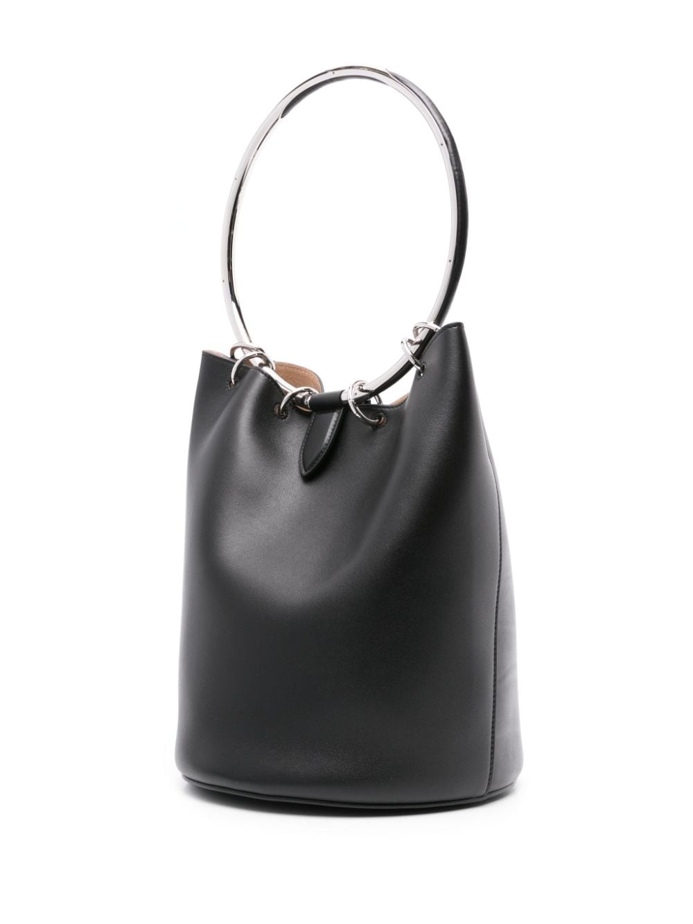 Alaia black calf leather smooth Bucket Bag Shoulder Alaia