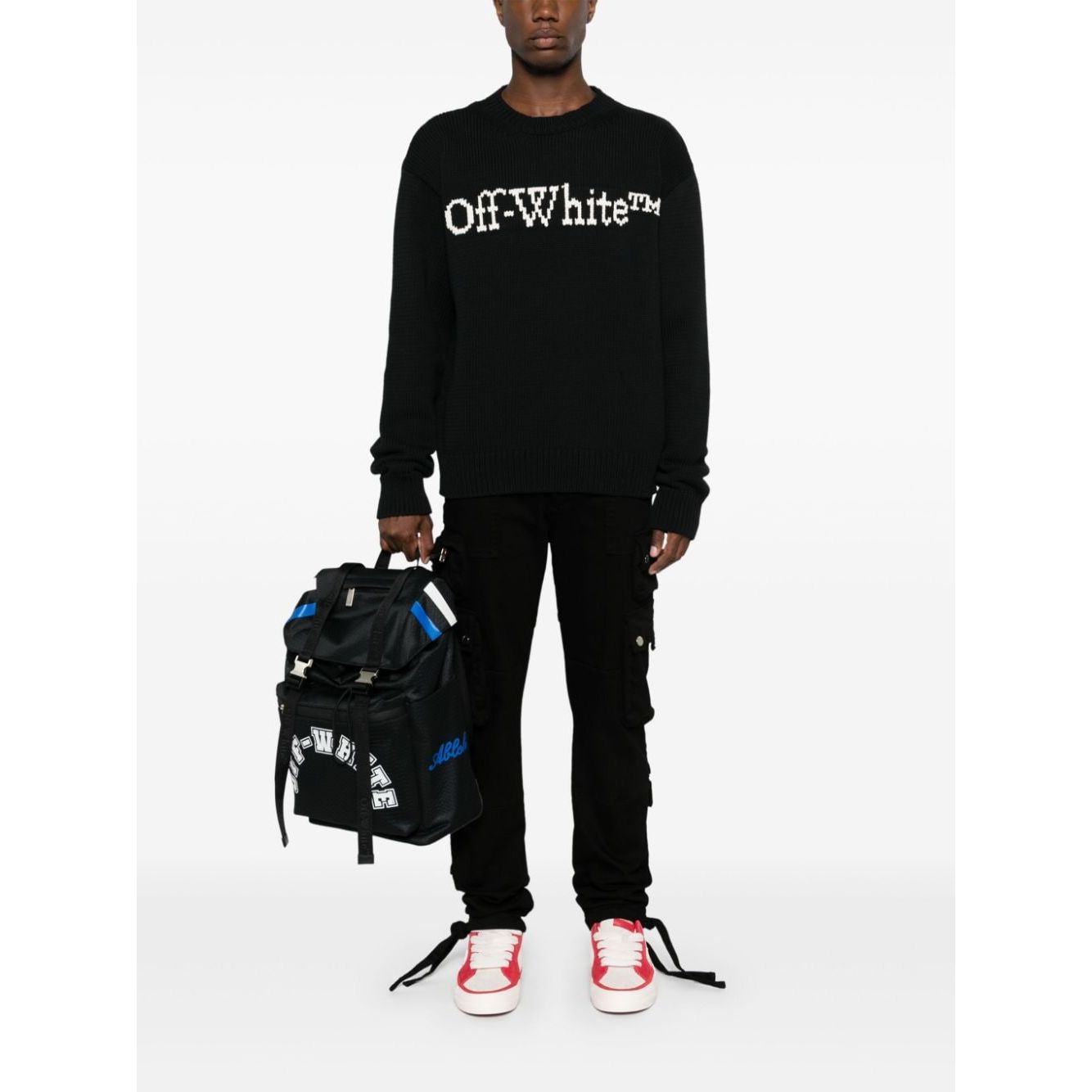 Off-White cotton blend men Sweaters Black Topwear Off White