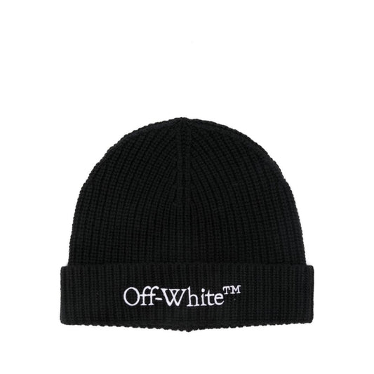 Off White Hats Black Scarves Hats & Gloves Off White