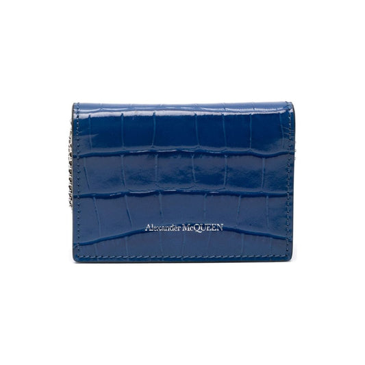 Alexander McQueen Wallets Blue Wallets Alexander Mcqueen