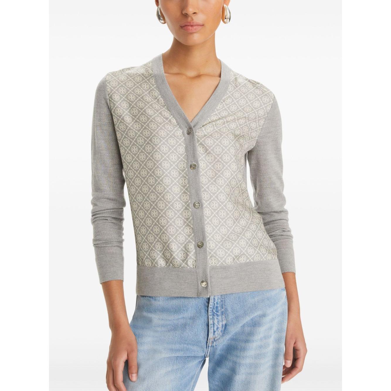 Tory Burch Sweaters Grey Topwear Tory Burch