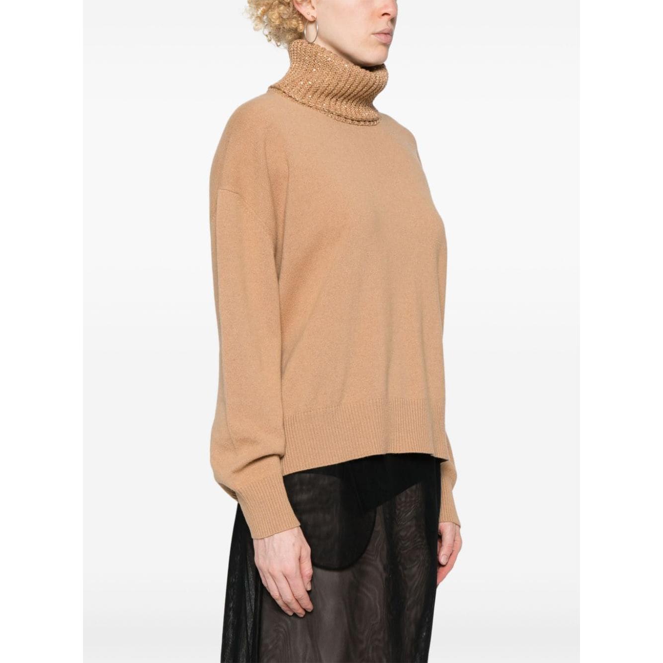 Fabiana Filippi Sweaters Camel Topwear Fabiana Filippi