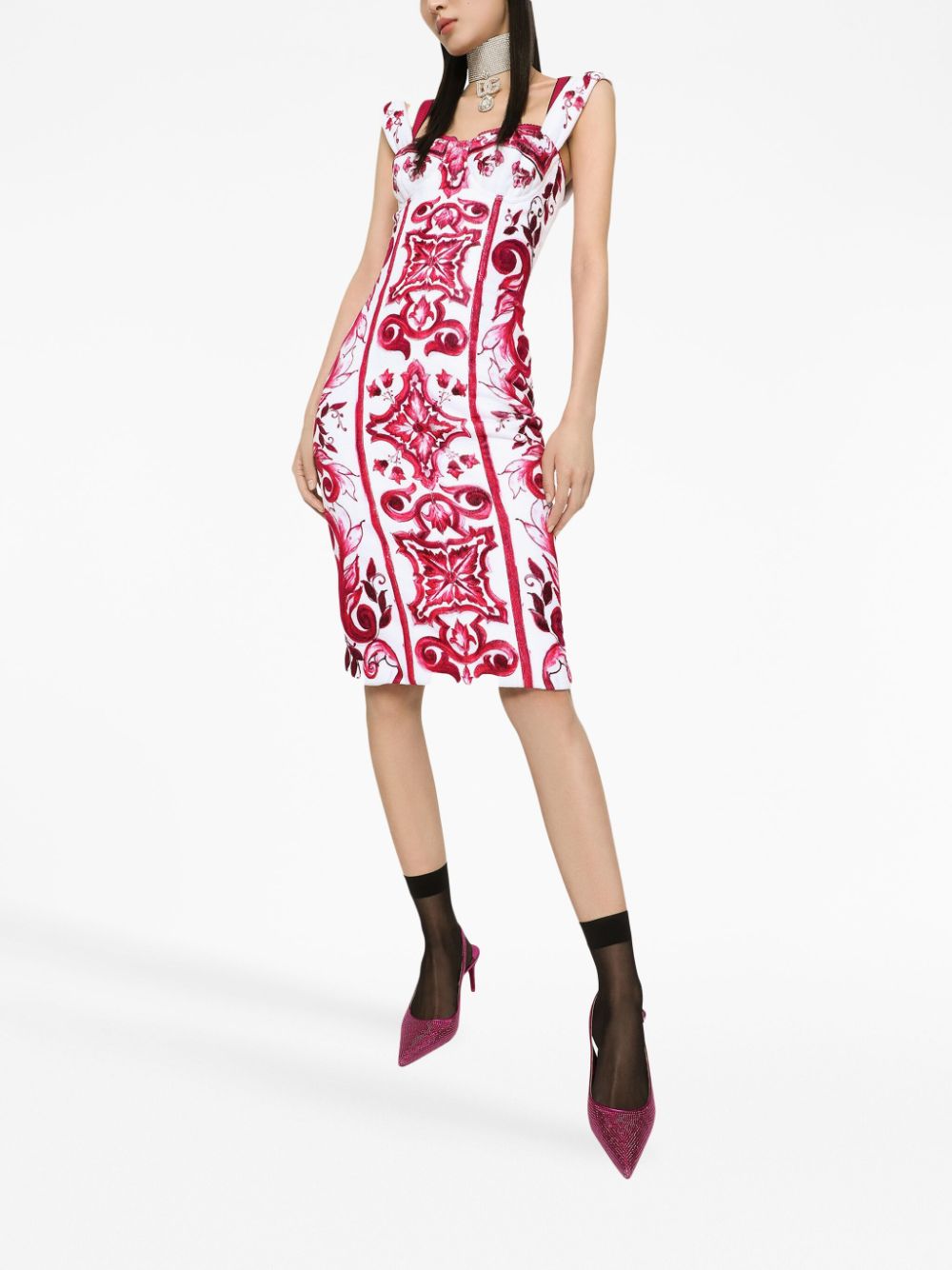 Dolce & Gabbana graphic-print sleeveless dress Dresses Dolce & Gabbana