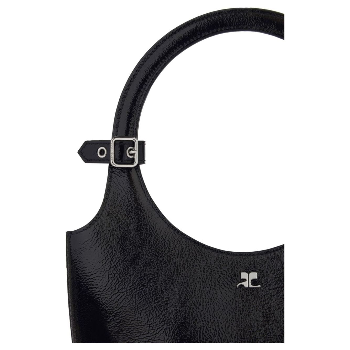 032C Courreges leather Holy Bag Black Handbag 032C