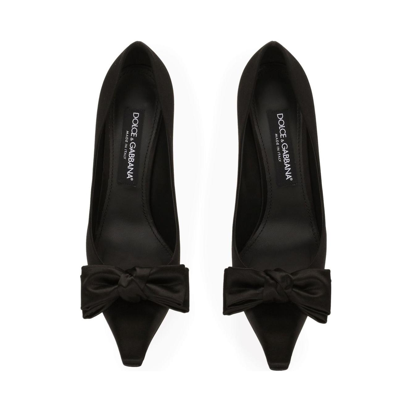 Dolce & Gabbana Satin pumps with bow detail High Heel Dolce & Gabbana