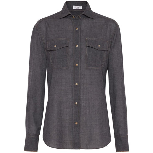 Brunello Cucinelli Shirts Grey