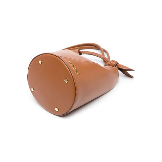 JACQUEMUS Le Petit Tourni Chic Bucket Leather Bag Brown Shoulder JACQUEMUS