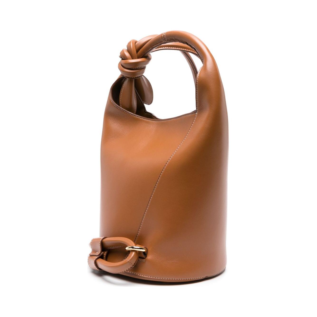 JACQUEMUS Le Petit Tourni Chic Bucket Leather Bag Brown Shoulder JACQUEMUS