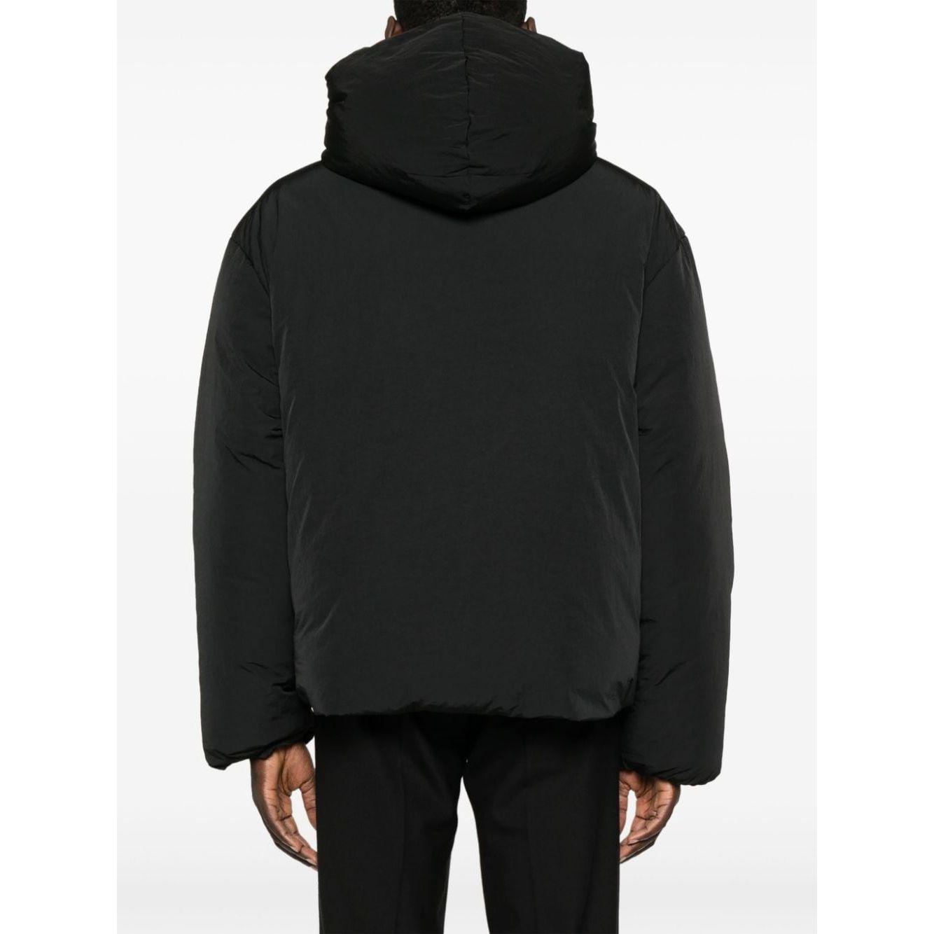 JACQUEMUS black shell padded design men Coats