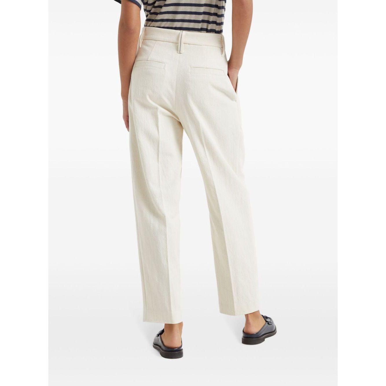 Brunello Cucinelli Trousers White Trousers Brunello Cucinelli