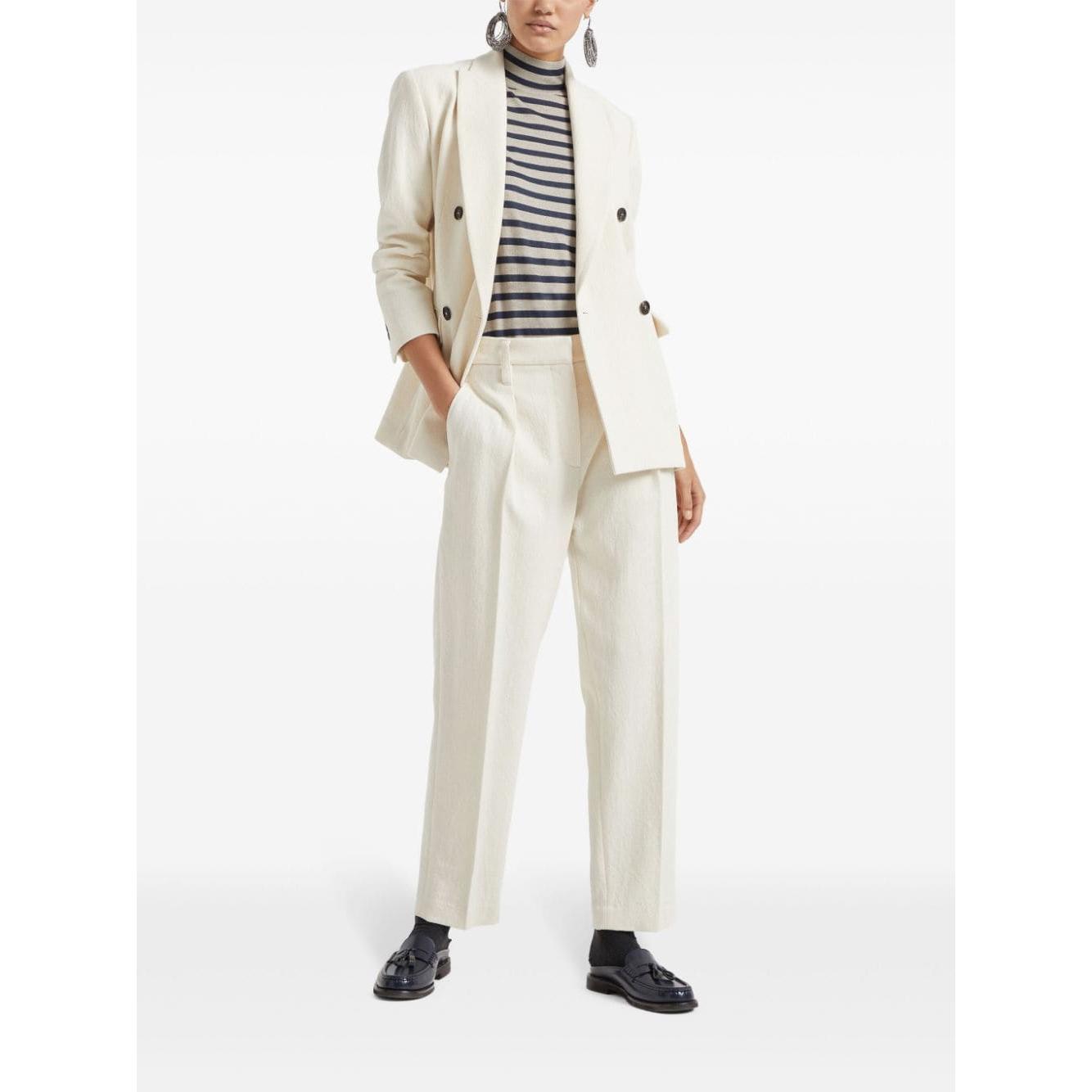 Brunello Cucinelli Trousers White Trousers Brunello Cucinelli