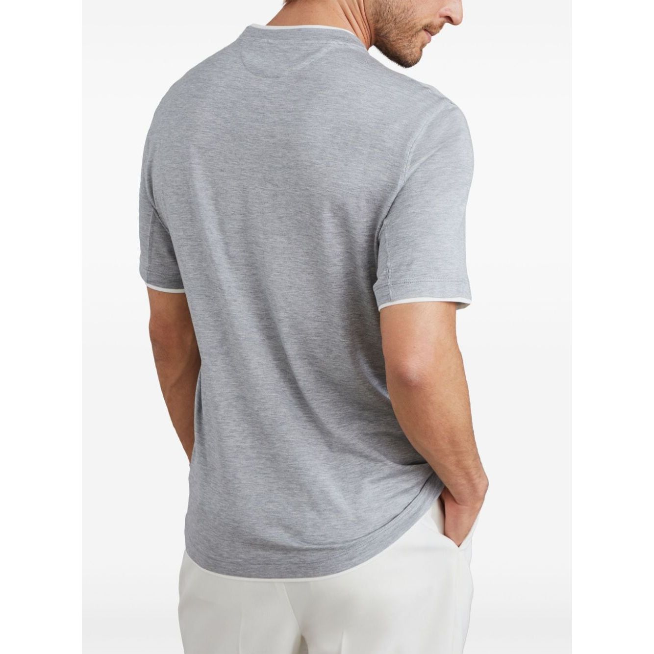 Brunello Cucinelli T-shirts and Polos Grey Topwear Brunello Cucinelli