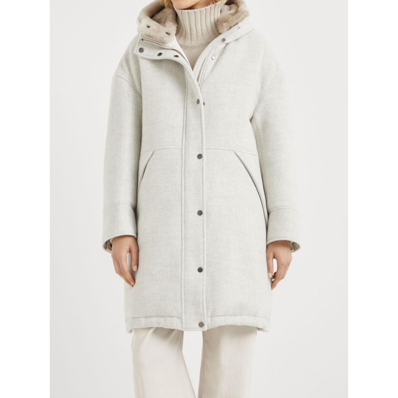 Brunello Cucinelli Coats Light Grey